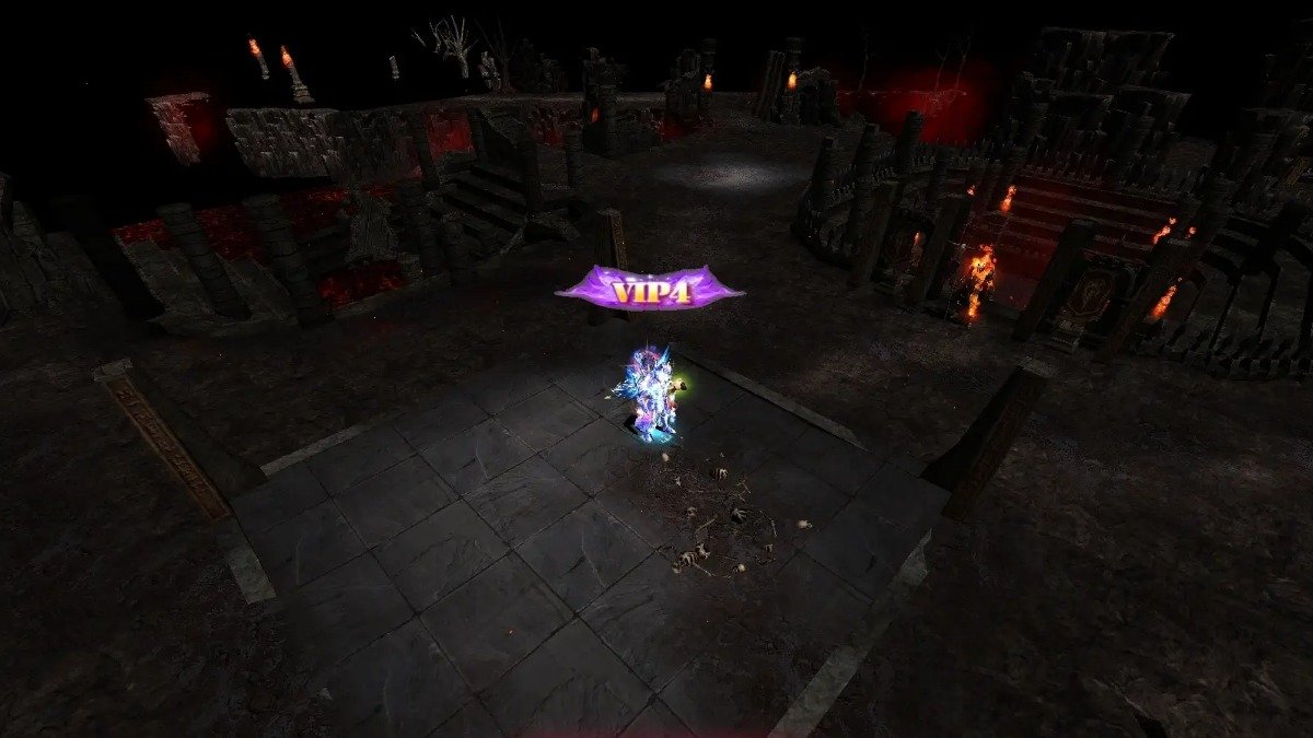 Screenshot real de Vulcanus em MU Online representando competicao PvP, PK e sobrevivencia